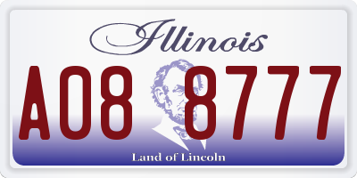 IL license plate A088777