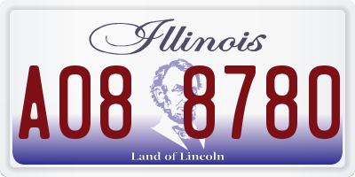 IL license plate A088780