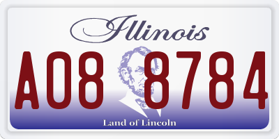 IL license plate A088784