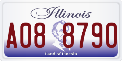 IL license plate A088790