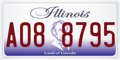IL license plate A088795
