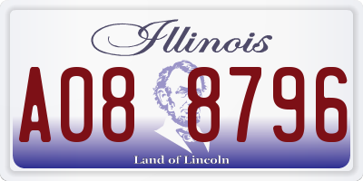 IL license plate A088796