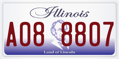 IL license plate A088807
