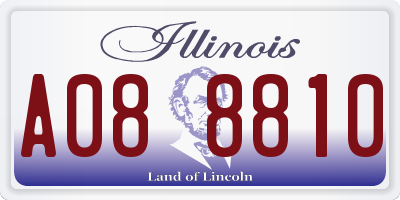 IL license plate A088810