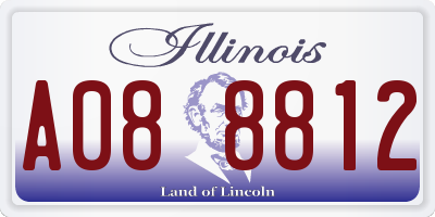IL license plate A088812