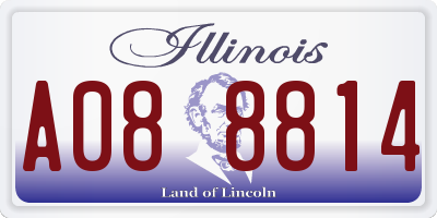 IL license plate A088814