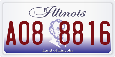 IL license plate A088816