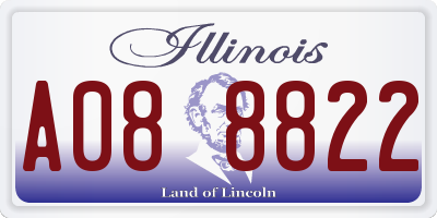IL license plate A088822