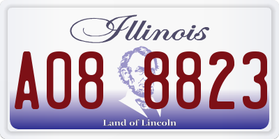 IL license plate A088823
