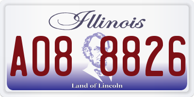 IL license plate A088826