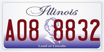 IL license plate A088832