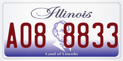 IL license plate A088833