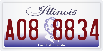 IL license plate A088834