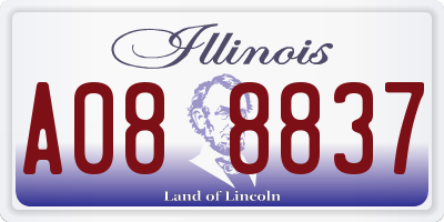 IL license plate A088837