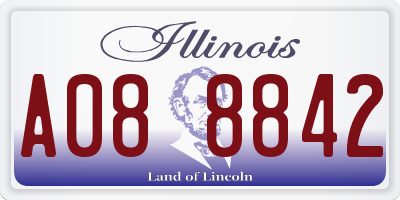 IL license plate A088842
