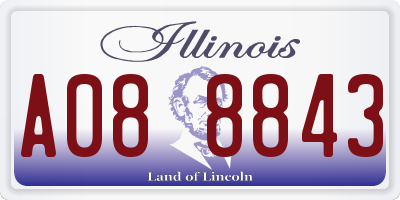IL license plate A088843