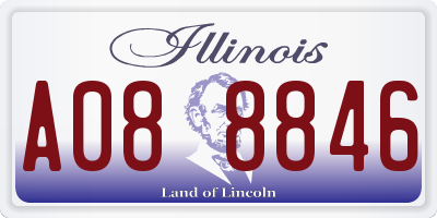 IL license plate A088846