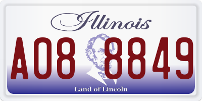 IL license plate A088849