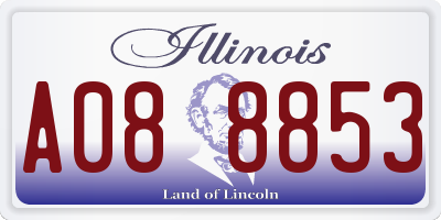 IL license plate A088853