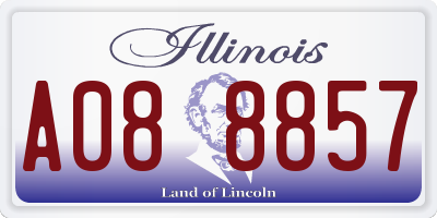 IL license plate A088857