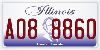 IL license plate A088860