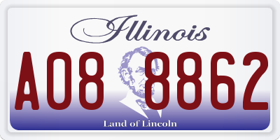 IL license plate A088862