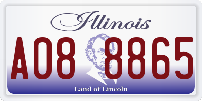 IL license plate A088865