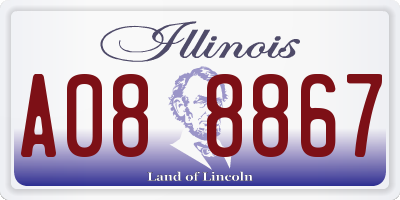 IL license plate A088867