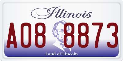 IL license plate A088873