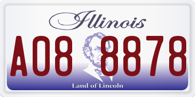 IL license plate A088878