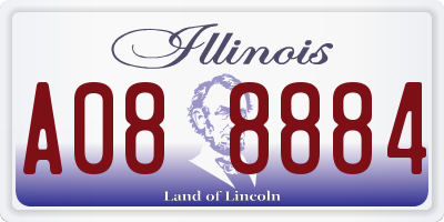 IL license plate A088884