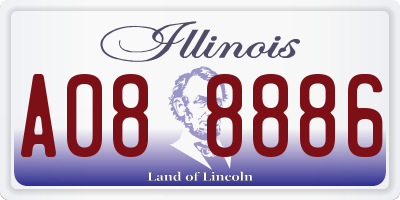 IL license plate A088886