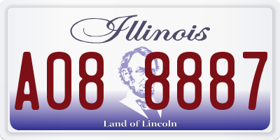 IL license plate A088887