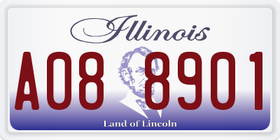 IL license plate A088901