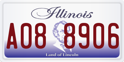 IL license plate A088906