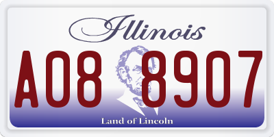 IL license plate A088907