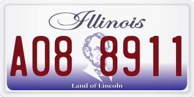 IL license plate A088911