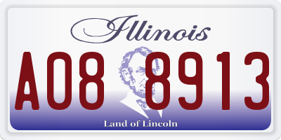 IL license plate A088913