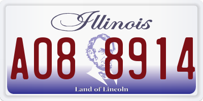 IL license plate A088914
