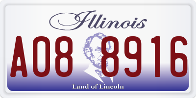 IL license plate A088916