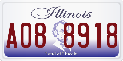 IL license plate A088918