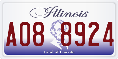 IL license plate A088924