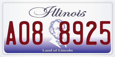 IL license plate A088925