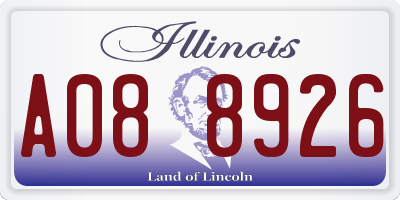 IL license plate A088926