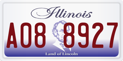 IL license plate A088927