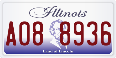 IL license plate A088936