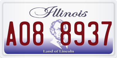 IL license plate A088937