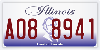 IL license plate A088941