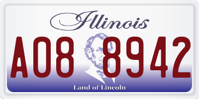 IL license plate A088942