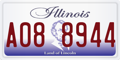 IL license plate A088944